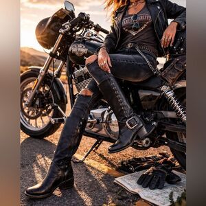 Harley-Davidson Tahoe Leather Harness Boots • Women’s 6 (UK 4 / EU 37)